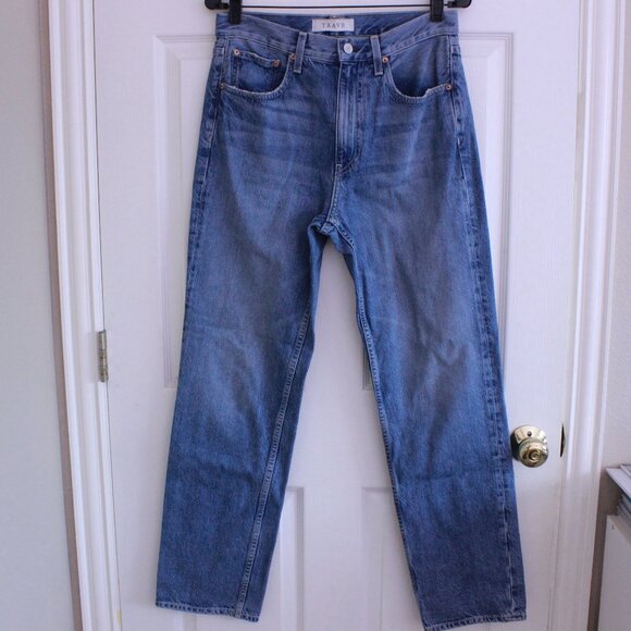 Trave Paloma 90's Straight Full Length Jeans Nowhere Near Classic Mid Wash - Picture 2 of 12
